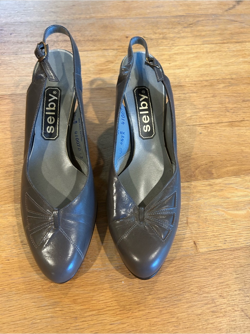 Sears Selby Gray Slingback Pointed Toe Heels